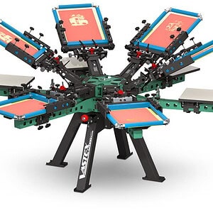 Vastex V2000 Heavy-Duty Screen Printing Press with Side Clamps – Built for Maximum Stability & Production