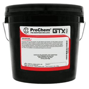 CCI GTX Red Emulsion Hybrid Photopolymer Emulsion for Plastisol, UV & Solvent Inks