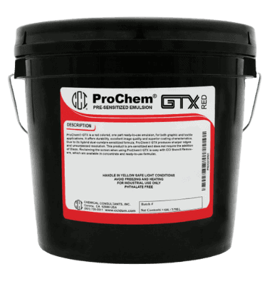 CCI GTX Red Emulsion Hybrid Photopolymer Emulsion for Plastisol, UV & Solvent Inks