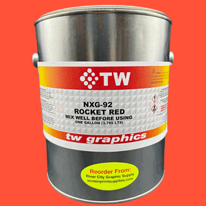 TW Graphics UV Fluorescent Colors – NXG-92 Rocket Red Gallon | UV Fluorescent Screen Printing Ink for Signage & Plastics
