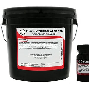 CCI ProChem® TX-Discharge Red Screen Printing Emulsion - High-Viscosity, Water-Resistant Emulsion for Plastisol, Water-Based & Discharge Inks