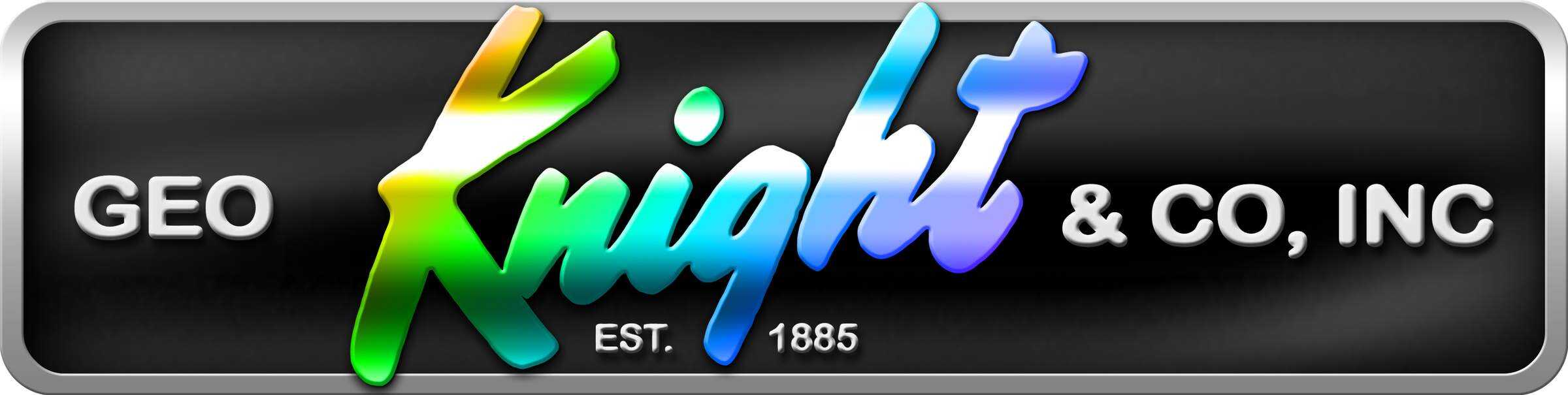 Geo Knight logo - screen printing equipment