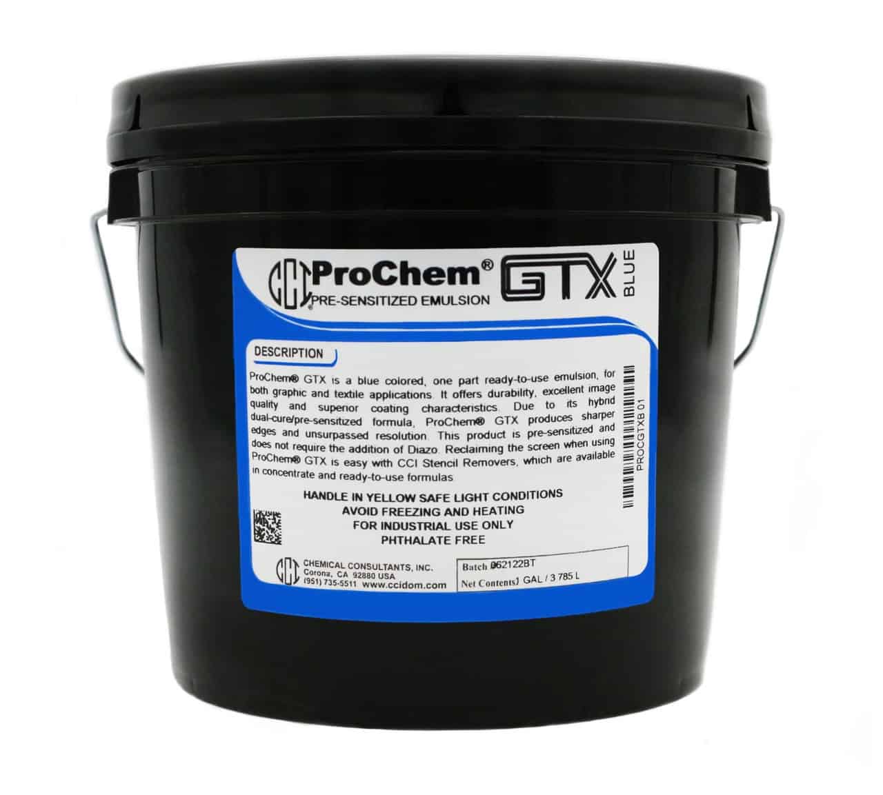 CCI GTX Blue Screen Printing Emulsion - Hybrid Photopolymer Emulsion for Plastisol, UV & Solvent Inks