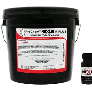 CCI ProChem® NEXUS R-Plus Photopolymer Screen Printing Emulsion - Ultra-Durable, Water-Resistant Emulsion for Water-Based, Discharge & Plastisol Inks