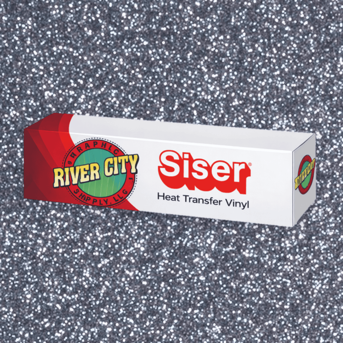 Siser 20 Black Silver Glitter Heat Transfer Vinyl