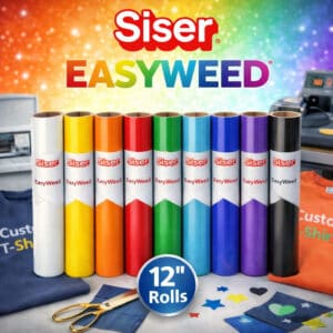 Siser EasyWeed 12" Heat Transfer Vinyl Rolls – Premium HTV for Custom Apparel