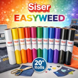 Siser EasyWeed 20” Heat Transfer Vinyl Rolls