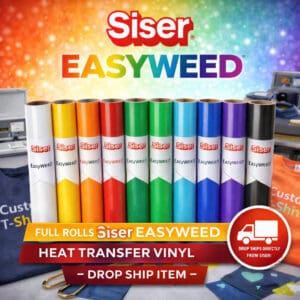 Siser EasyWeed Full Rolls 50 Yard Heat Transfer Vinyl – Bulk HTV Drop Ship from Siser