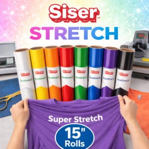 Siser Stretch 15” Heat Transfer Vinyl Rolls