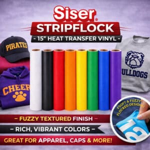 Siser StripFlock 15" Heat Transfer Vinyl – Soft Fuzzy Flocked HTV